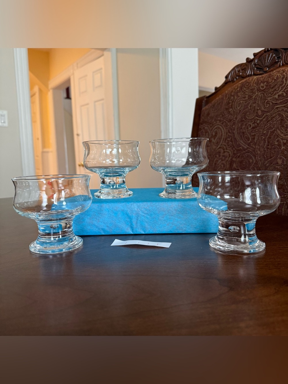 Set of 4 VTG 1984 Crown Corning Claire Dessert Dishes 13oz Australian -Listing 1